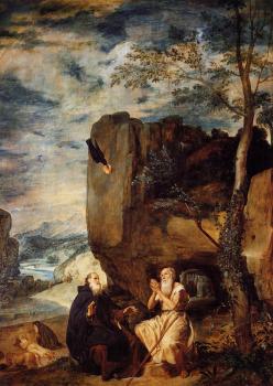 Diego Rodriguez De Silva Velazquez : St. Anthony Abbot and St. Paul the Hermit